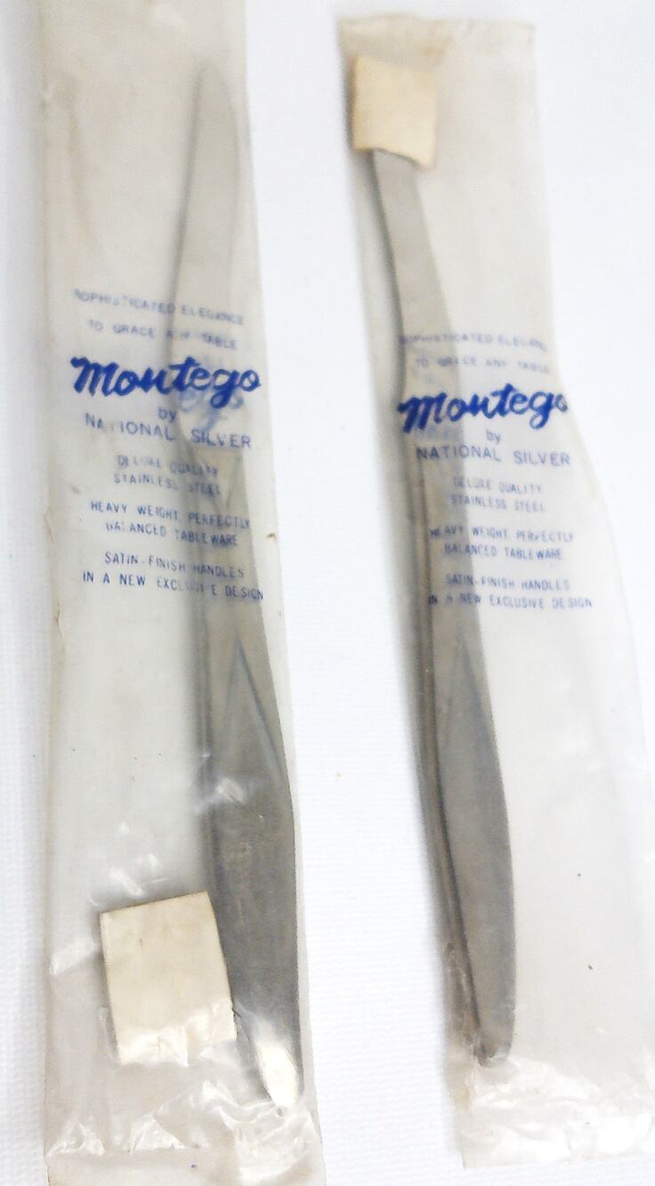 Vintage Nasco Flamingo Montego MCM Stainless Steak Knives Set Japan NEW